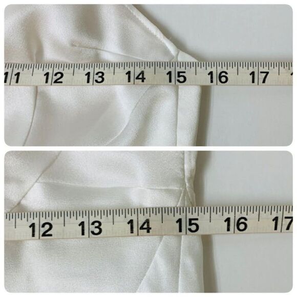 HAH Revolve Give A Midi Slip Sheen Satin Dress Medium Blanc White $198 - Picture 9 of 9